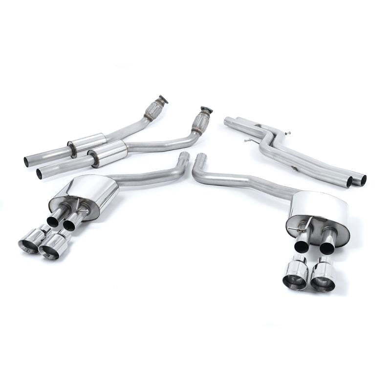 Non-Resonated Cat-Back Exhaust System w/ Quad GT100 Tips