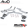 Non-Resonated Cat-Back Exhaust System w/ Quad GT100 Tips