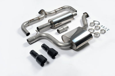 Cat-Back Exhaust System, Dual 100mm GT100B Black Tips