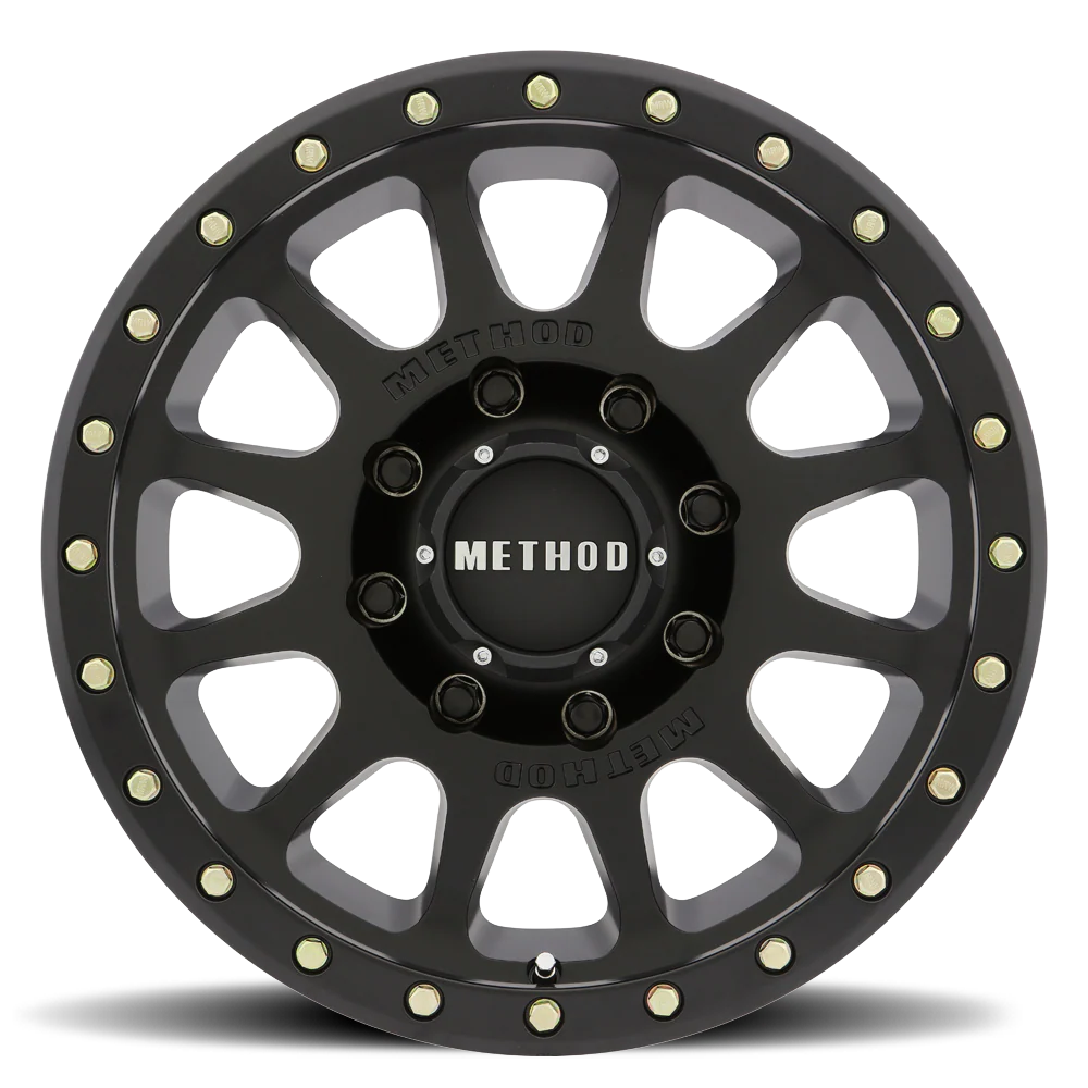 NV 12-Spoke Matte Black Simulated Beadlock Wheel