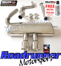 Cat-Back Exhaust System, Non-Resonated Dual GT100 Tips