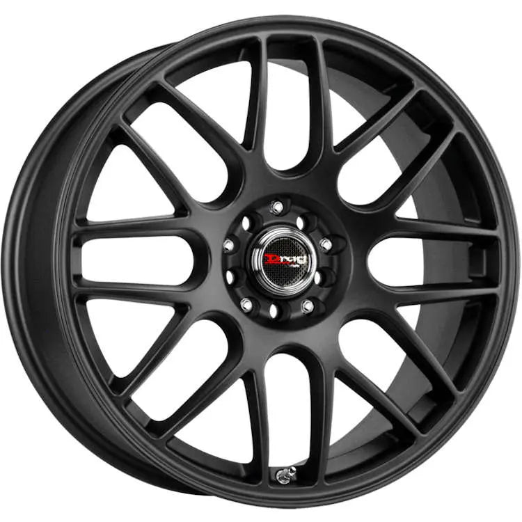 DR34 15x7 Flat Black Mesh Wheel