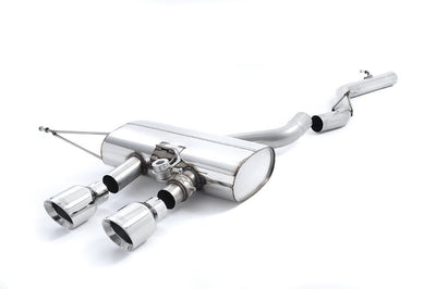 Cat-Back Exhaust System, Non-Resonated Dual GT100 Polished Tips