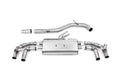 Mk8 R 2.0 TSI 80mm Non-Resonated Exhaust System w/ Black GT-115 Trims