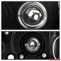 LED Projector Headlights w/ Halo Rings, Black