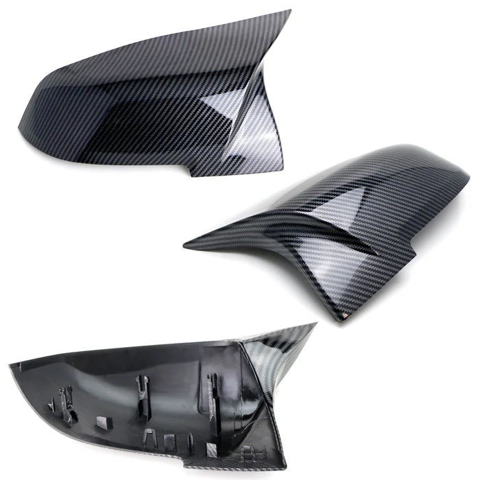 Gloss Black Twill-Weave Side Mirror Caps