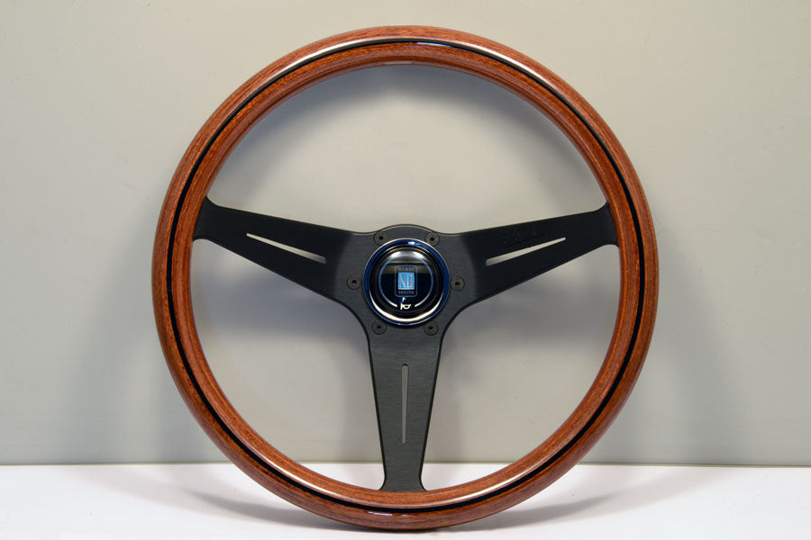 Classic 350mm Deep Corn Mahogany Wood Steering Wheel