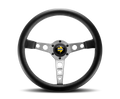 Prototipo 350mm Black Leather Steering Wheel White Stitching