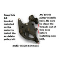 A/C Compressor Delete Kit w/ Power Steering Retention