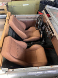 Reclinable PVC Leather Racing Seat Set with Sliders