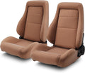 Reclinable PVC Leather Racing Seat Set with Sliders