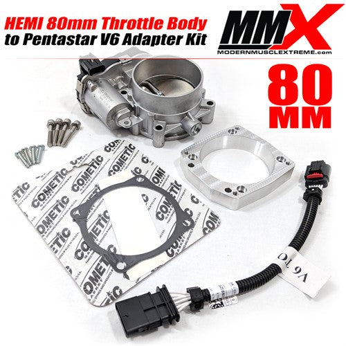 HEMI 80mm Throttle Body to Pentastar V6 Intake Adapter Kit