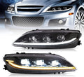 LED Headlight Assembly, Smoked Lens, Black Housing