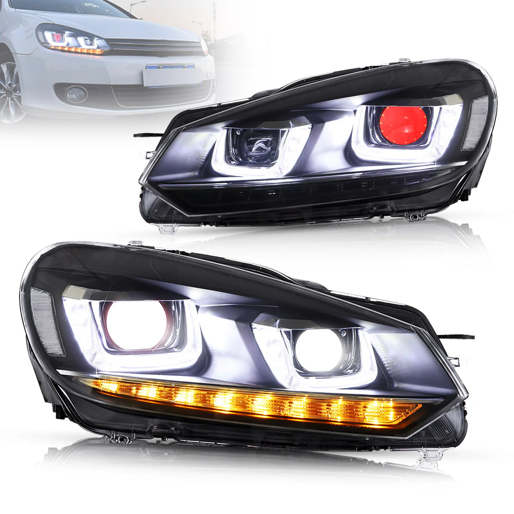 LED Headlights, Smoked Lens Black Housing