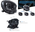 Projector LED Headlight Assembly with Halo Design