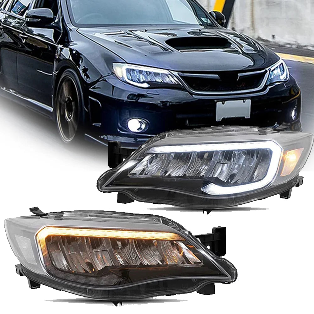 LED Headlight Assembly with Smoked Lens