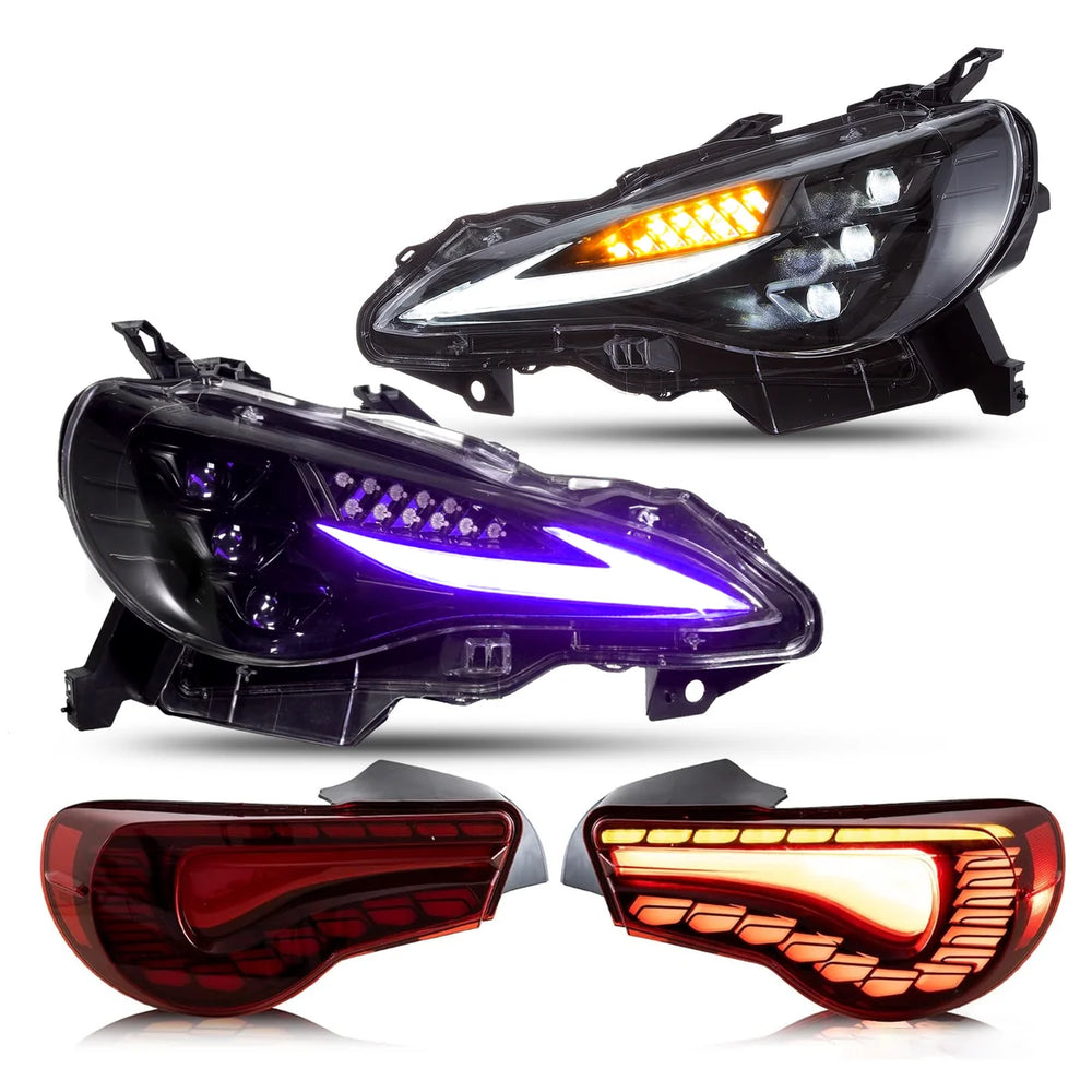 Dragon Style LED Tail Lights w/ Sequential Amber Turn Signals