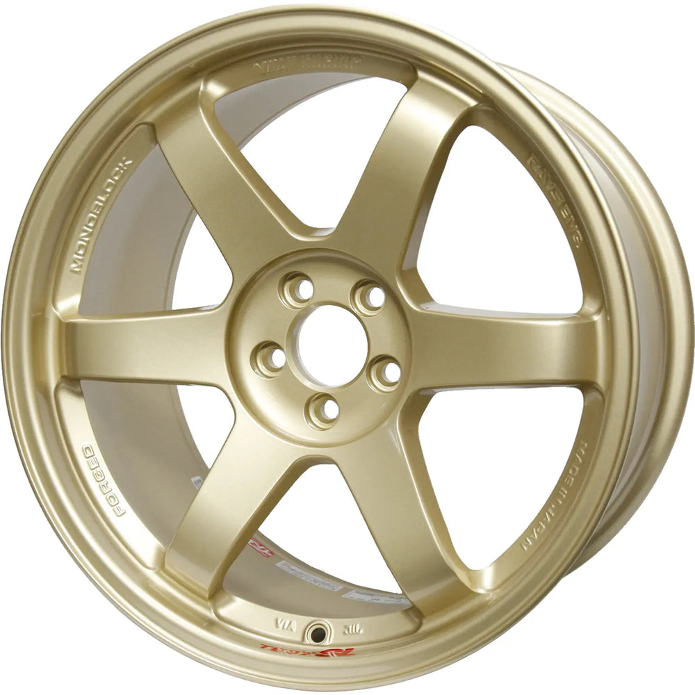 TE37SL 18x9.5 5x114.3 +35mm Gold 6-Spoke Wheel