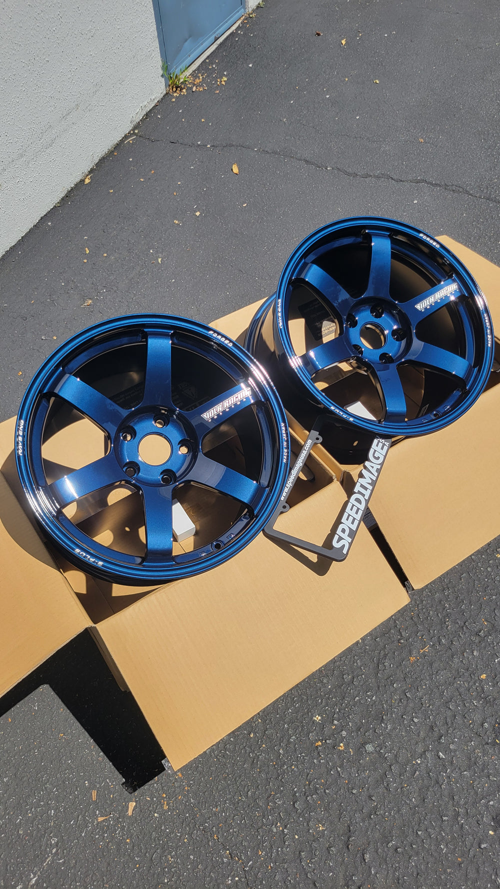 TE37 Saga S-Plus 18x10 +25 5x120 Mag Blue Alloy Wheel