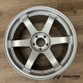 TE37SL 18x10 +30 5x114.3 Wheel Set, Diamond Silver