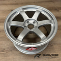 TE37SL 18x10 +30 5x114.3 Wheel Set, Diamond Silver