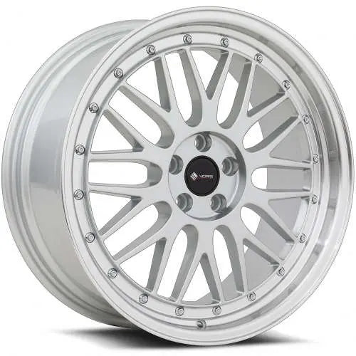 VR8 18x8 +35 5x114.3 Silver Machined Lip