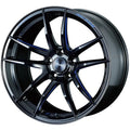 RN-55M 18x9.5 +25mm 5x114.3 Gloss Black Blue Milled Spokes Wheel