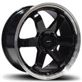 AV-06 18-Inch Gloss Black and Polished Lip Wheel