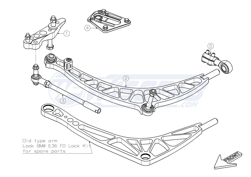 BMW E30 Front Drift Angle Lock Kit