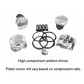 Forged Piston Set, 10:1 Comp, 0.5mm Overbore