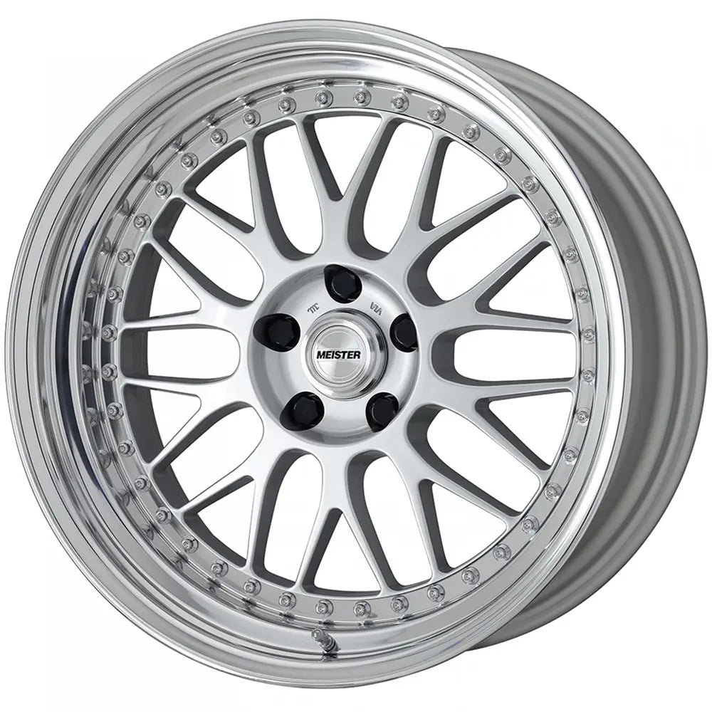 Meister M1 3P 18x13.5 +4 5x120 Silver Face Polished Step