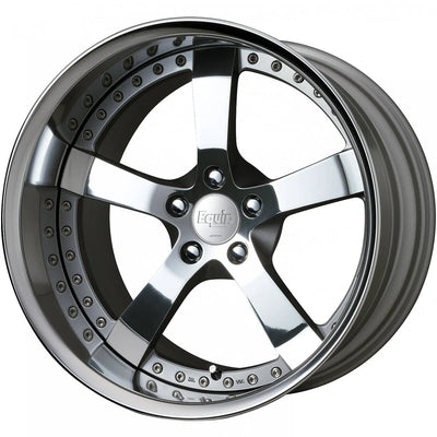 Equip E05 19x11.5 +14mm 5x114.3 Buffed Silver Polished Lip Wheel