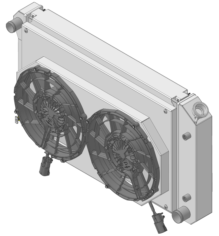 28.25" Aluminum Radiator w/ Dual 1.25" Tubes