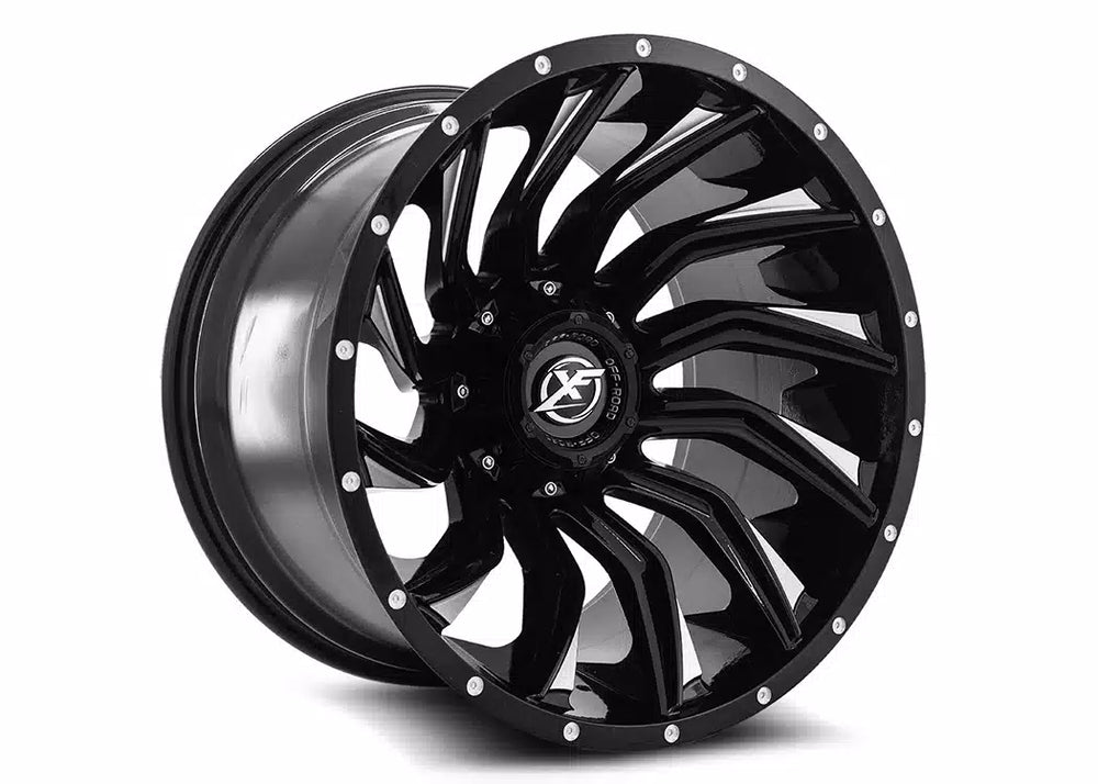 XF-224 20x12 8x170 0mm Offset Gloss Black Milled Wheel