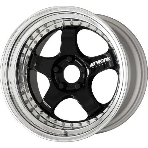 Meister S1 3P 18x7.5 +35 5x100 Gloss Black with Polished