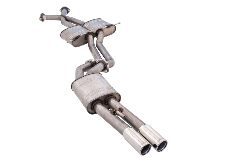 2.25-Inch Twin Cat-Back Exhaust System, Raw 409 Stainless
