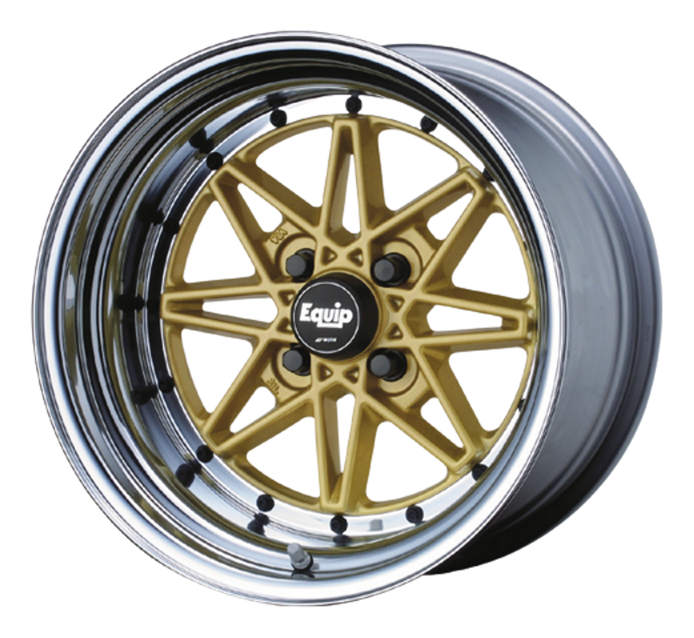 Equip 03 15x8.5 -22mm 4x100 Gold Wheel