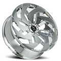 X04 22x9 5x115 15mm Offset Chrome One-Piece Alloy Wheel