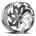 X04 22x9 5x115 15mm Offset Chrome One-Piece Alloy Wheel
