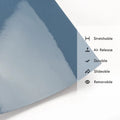 Glossy China Blue Vinyl Film