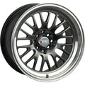 531 15x8 +0mm 4x100/4x114.3 Chromium Black Machined Lip
