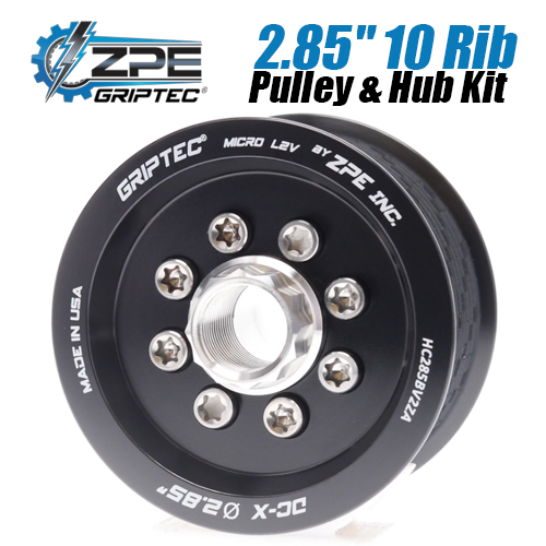 2.85-Inch 10-Rib Supercharger Pulley and Hub Kit