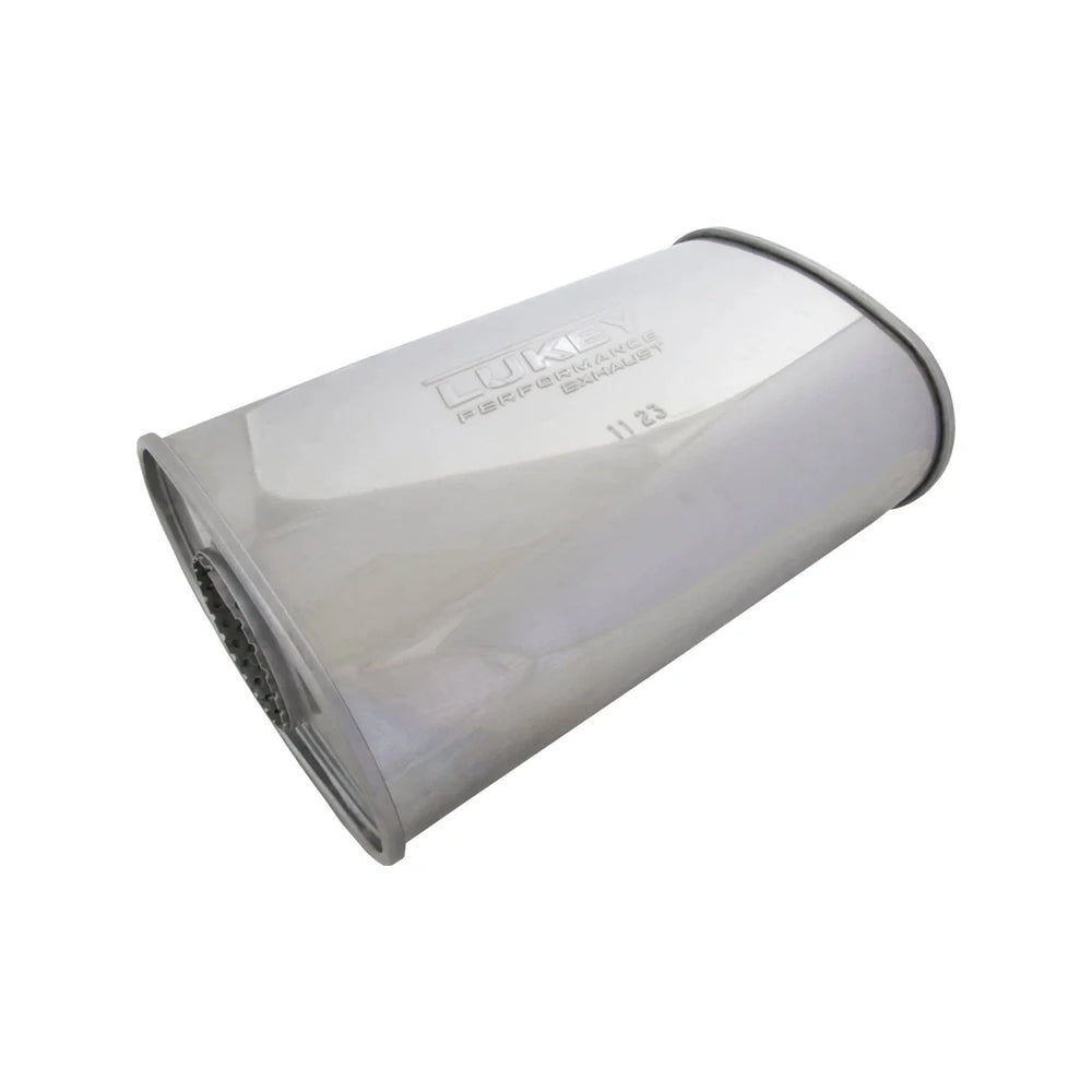 Universal Muffler, 2-Inch Inlet/Outlet, 430 Stainless Steel