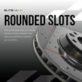 EliteMax Carbon Ceramic Brake Pad and Slotted Rotor Kit