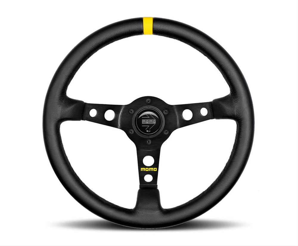 MOD.07 72mm Dish Racing Steering Wheel with Yellow Stripe