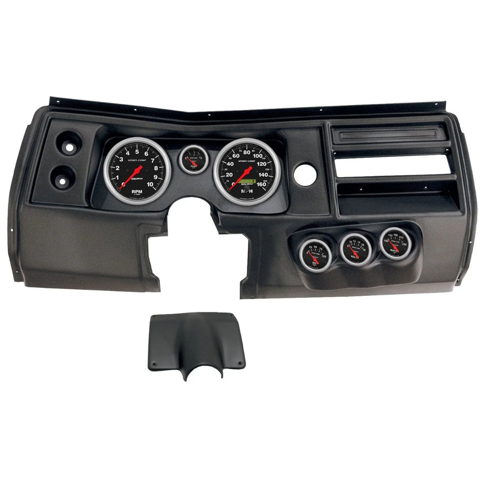 68 CHEVY CHEVELLE NO VENT 5IN X 2 & 21/16IN X 4 DIRECT FIT DASH KIT SPORT COMP