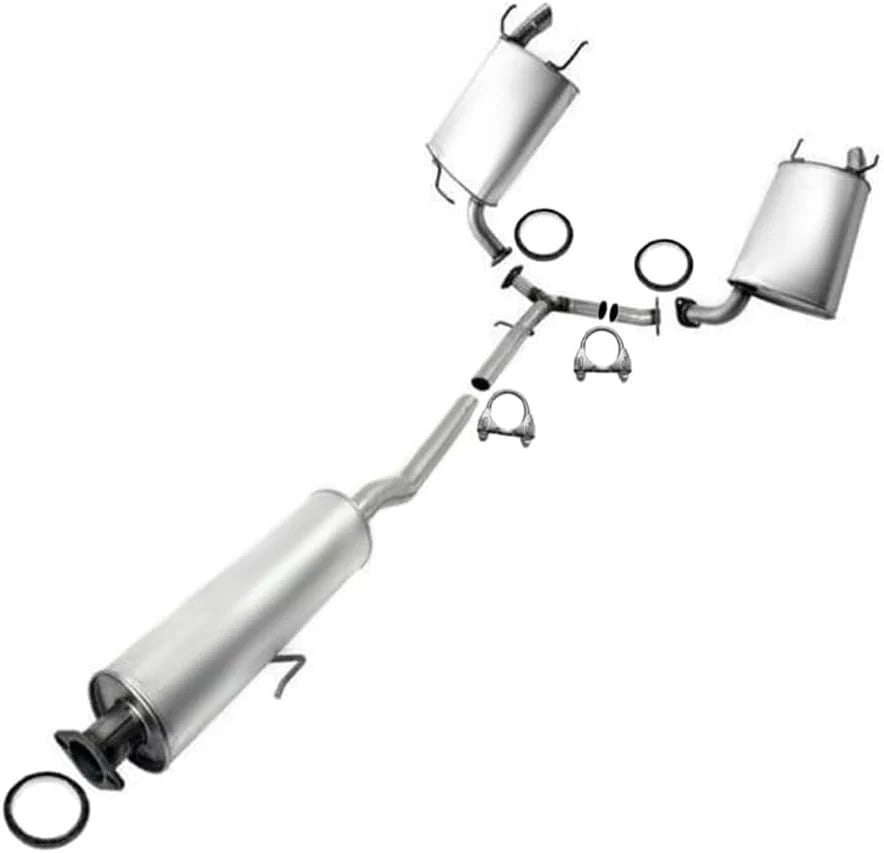 Aluminized Steel Exhaust System Kit with Resonator and Mufflers
