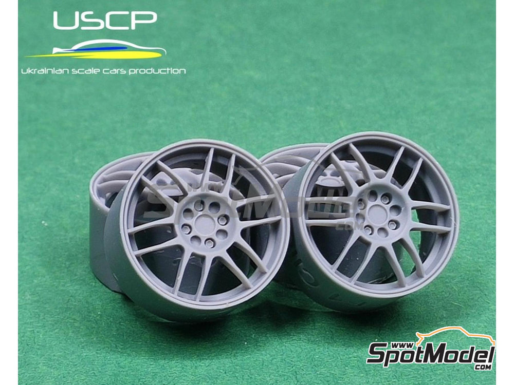17-Inch Resin Rim and Rubber Tire Set