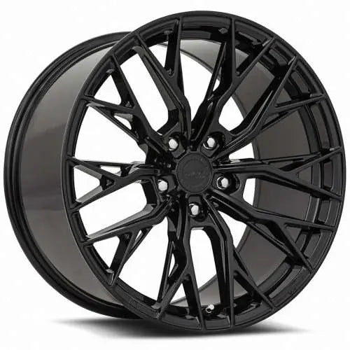 GF5 19x8.5 +25 Offset 5x112 Gloss Black Alloy Wheel