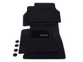 Carpeted Floor Mat Set, Black, 4-Piece